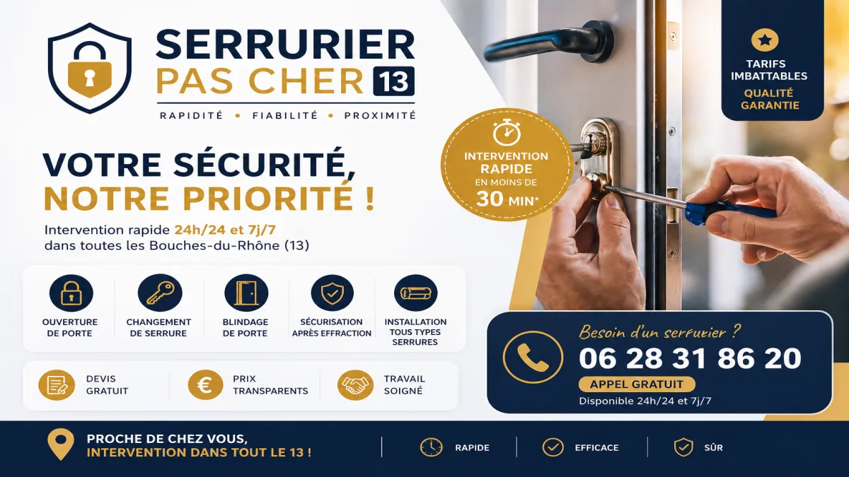 serrurier pas cher à Les baux-de-provence pour ouverture de porte en urgence et dépannage rapide 24h/24