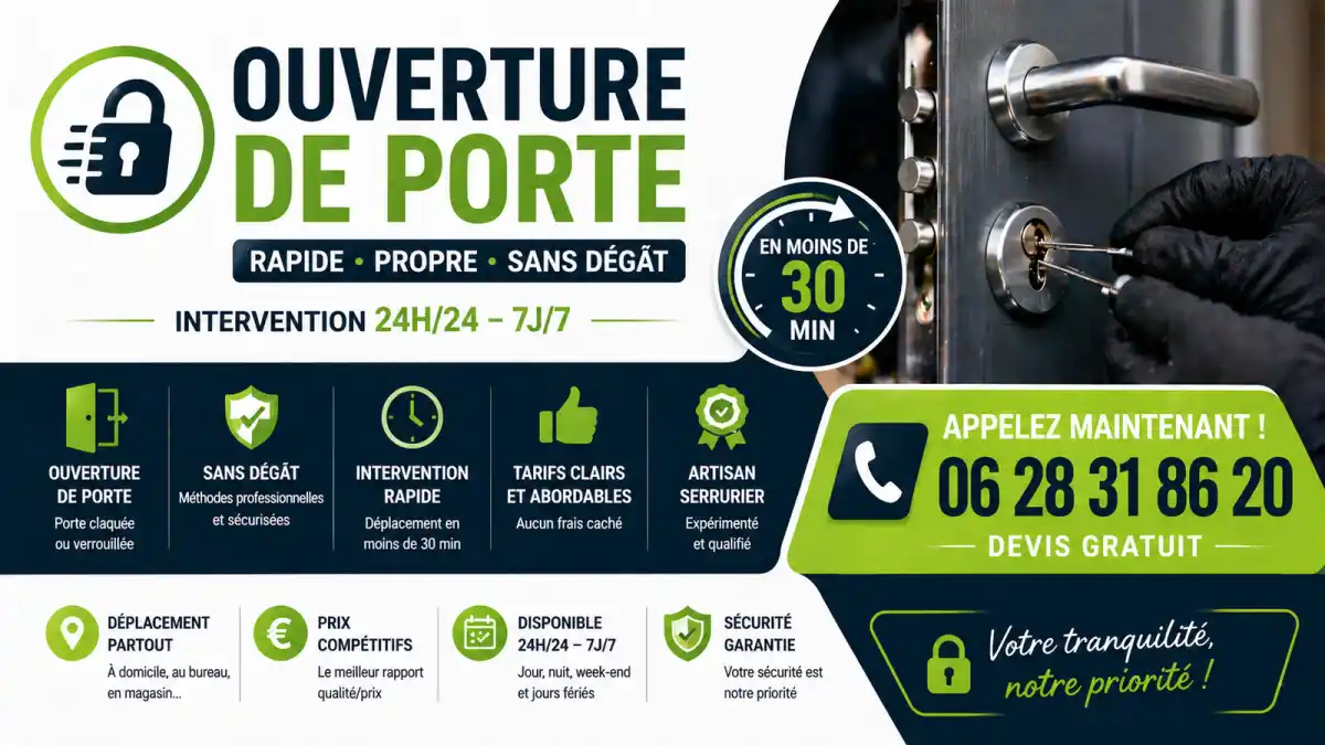 Ouverture de porte à Eygalières serrurier 24h